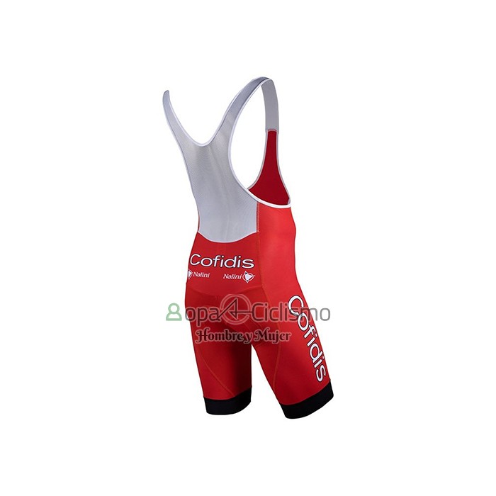 Cofidis Ropa Ciclismo Culotte Corto 2021 Mangas Cortas Rojo Blanco